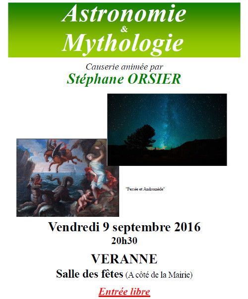 Affiche : astronomie et mythologie